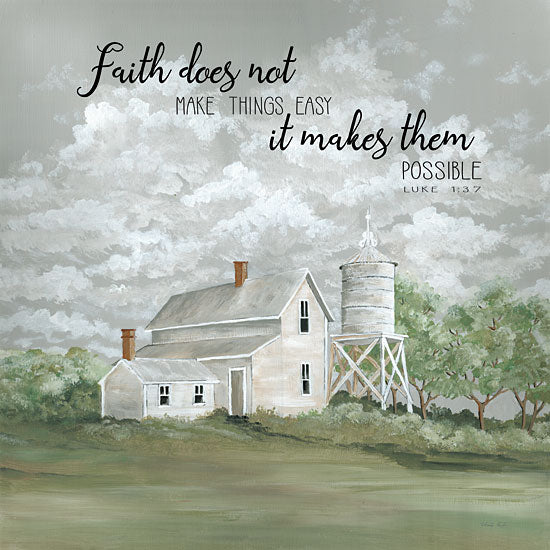 Cindy Jacobs CIN2389 - CIN2389 - Faith Makes Things Possible   - 12x12 Faith Does Not Make Things Easy it Makes Them Possible, Bible Verse, Luke, Religion, Farm, Barn, Farmhouse/Country, Silo, Typography, Signs from Penny Lane