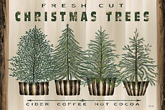 Cindy Jacobs CIN2443 - CIN2443 - Woodland Fresh Cut Trees - 18x12 Fresh Cut Christmas Trees, Christmas, Holidays, Christmas Trees, Farmhouse/Country, Advertisements, Typography, Signs from Penny Lane