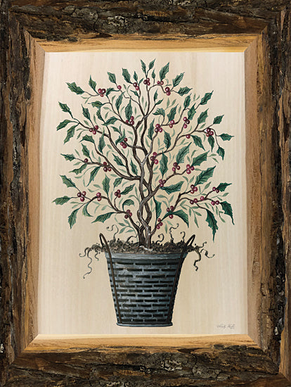Cindy Jacobs CIN2451 - CIN2451 - Woodland Potted Tree III - 12x16 Tree, Potted Tree, Woodland Tree, Pinecones, Rustic Frame from Penny Lane