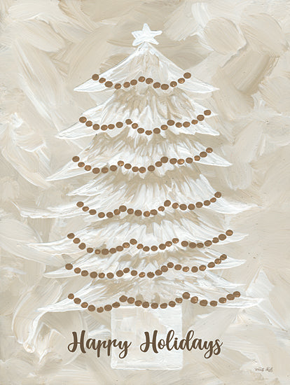 Cindy Jacobs CIN2453 - CIN2453 - Winter Whisper Happy Holidays Tree - 12x16 Happy Holidays, Tree, Christmas Tree, Neutral Palette from Penny Lane