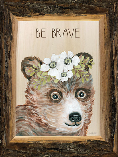 Cindy Jacobs CIN2477 - CIN2477 - Be Brave Bear - 12x16 Be Brave, Bear, Cub, Flowers, Whimsical, Baby, Children from Penny Lane