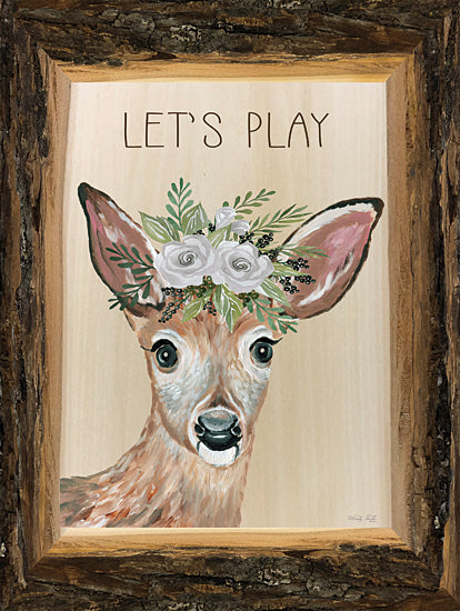Cindy Jacobs CIN2479 - CIN2479 - Let's Play Deer - 12x16 Let's Play, Deer, Fawn, Flowers, Whimsical, Baby, Children from Penny Lane