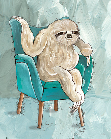 Cindy Jacobs CIN2488 - CIN2488 - Chill Sloth I - 12x16 Sloth, Chair, Humorous, Neutral Palette, Whimsical from Penny Lane