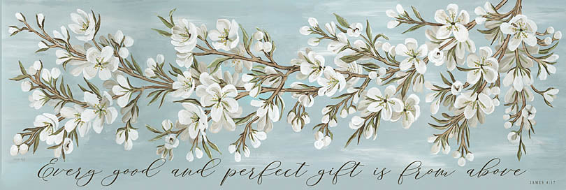 Cindy Jacobs CIN2497A - CIN2497A - Every Good and Perfect Gift - 36x12 Every Good and Perfect Gift, Bible Verse, James, Calligraphy, Tree, Botanical, Spring, Blossoms, Signs from Penny Lane