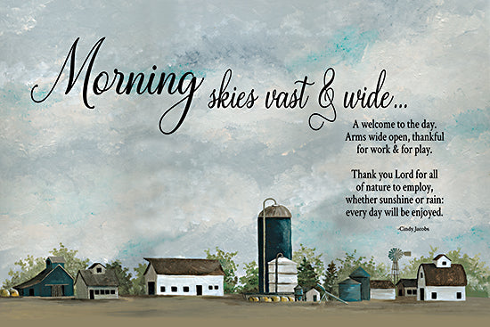 Cindy Jacobs CIN2502 - CIN2502 - Morning Skies - 18x12 Morning Skies, Thank You, Prayer, Farm, Barn, Silo, Landscape from Penny Lane