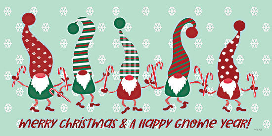 Cindy Jacobs CIN2525 - CIN2525 - Merry Christmas and Happy Gnome Year - 18x9 Christmas, Holidays, Gnomes, Candy Canes, Whimsical, Signs from Penny Lane