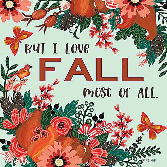 Cindy Jacobs CIN2557 - CIN2557 - I Love Fall - 12x12 I Love Fall, Flowers, Autumn, Orange Flowers, Greenery, Signs from Penny Lane