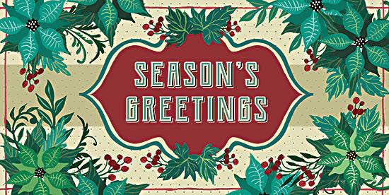 Cindy Jacobs CIN2591 - CIN2591 - Nostalgic Season's Greetings - 18x9 Season's Greetings, Christmas, Holidays, Flowers, Berries, Sign from Penny Lane