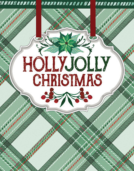 Cindy Jacobs CIN2603 - CIN2603 - Holly Jolly Christmas  - 12x16 Holly Jolly Christmas, Holidays, Christmas, Plaid, Banner, Berries, Poinsettias, Signs from Penny Lane