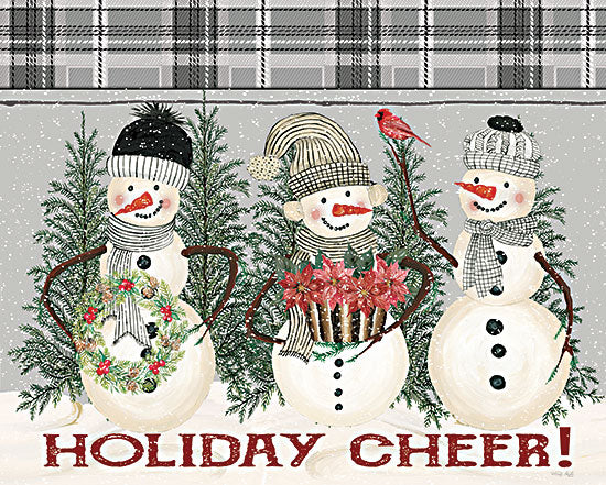 Cindy Jacobs CIN2610 - CIN2610 - Holiday Cheer Snowmen - 16x12 Holiday Cheer, Snowmen, Winter, Christmas, Holidays, Plaid, Signs from Penny Lane