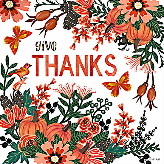 Cindy Jacobs CIN2619 - CIN2619 - Give Thanks - 12x12 Give Thanks, Pumpkins, Autumn, Flowers, Greenery, Butterflies, Signs from Penny Lane