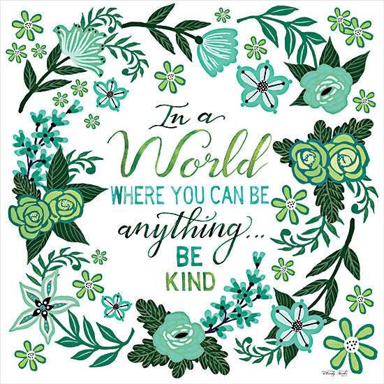 Cindy Jacobs CIN2621 - CIN2621 - Be Kind - 12x12 Be Kind, Be Anything, Motivational, Green Flowers, Greenery, Signs from Penny Lane