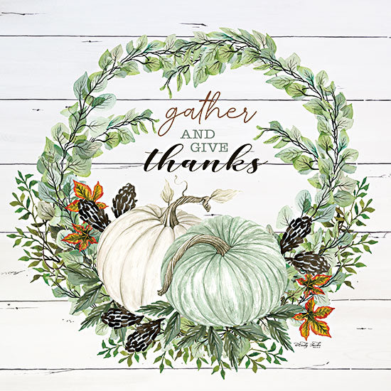 Cindy Jacobs CIN2662 - CIN2662 - Gather and Give Thanks Wreath - 12x12 Gather and Give Thanks, Wreath, Autumn, Pumpkins, Greenery, Signs from Penny Lane