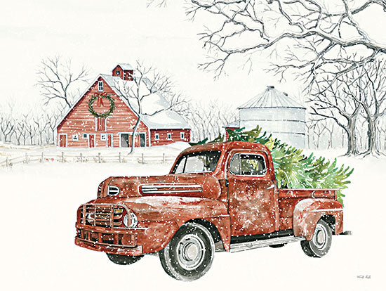 Cindy Jacobs CIN2678 - CIN2678 - Christmas Barn - 16x12 Barn, Farm, Winter, Truck, Christmas Tree, Country, Holidays from Penny Lane
