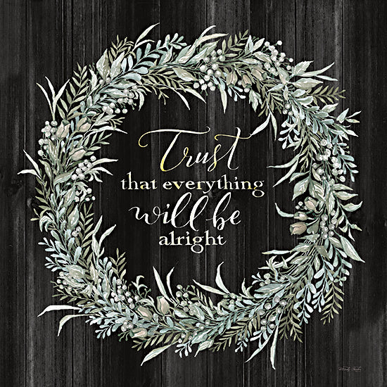 Cindy Jacobs CIN2692 - CIN2692 - Trust Wreath - 12x12 Trust, Wreath, Motivational, Eucalyptus, Signs from Penny Lane