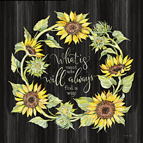 Cindy Jacobs CIN2694 - CIN2694 - What's Meant to Be Wreath - 12x12 What's Meant to Be, Wreath, Sunflowers, Autumn, Signs from Penny Lane