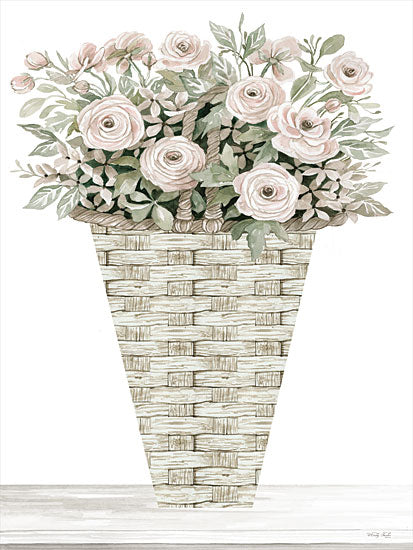 Cindy Jacobs CIN2855 - CIN2855 - Ranunculus Romance - 12x16 Flowers, Pink Flowers, Ranunculus, Basket, Shabby Chic, Country French from Penny Lane