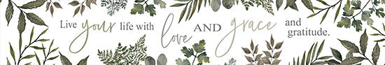 Cindy Jacobs CIN3010 - CIN3010 - Live Your Life I - 36x6 Live Your Life, Love and Grace, Greenery, Gratitude, Typography, Signs from Penny Lane