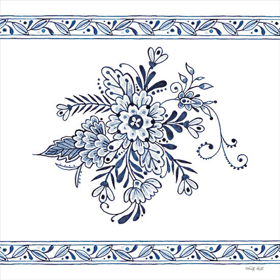 Cindy Jacobs CIN3084 - CIN3084 - Navy Floral II - 12x12 Flowers, Blue & White, Country, Patterns, Old Fashioned, Vintage from Penny Lane