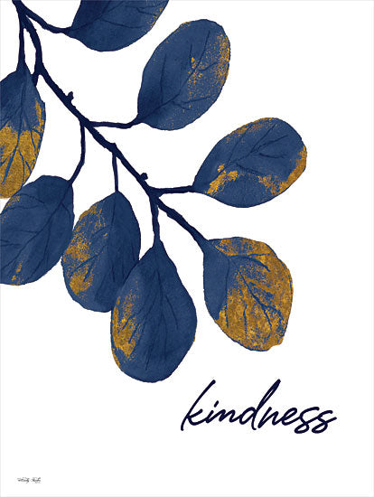 Cindy Jacobs CIN3089 - CIN3089 - Kindness Navy Gold Leaves - 12x16 Kindness, Navy, Gold, Leaves, Typography, Signs from Penny Lane