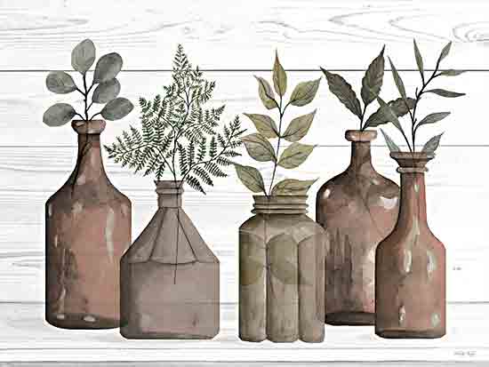 Cindy Jacobs CIN3113 - CIN3113 - Cappuccino Bottles II - 16x12 Cappuccino Bottles, Herbs, Greenery, Still Life from Penny Lane