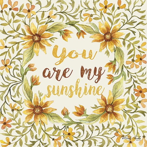Cindy Jacobs CIN312A - You Are My Sunshine - Wreath, Leaves, Inspirational, Sign, Floral from Penny Lane Publishing