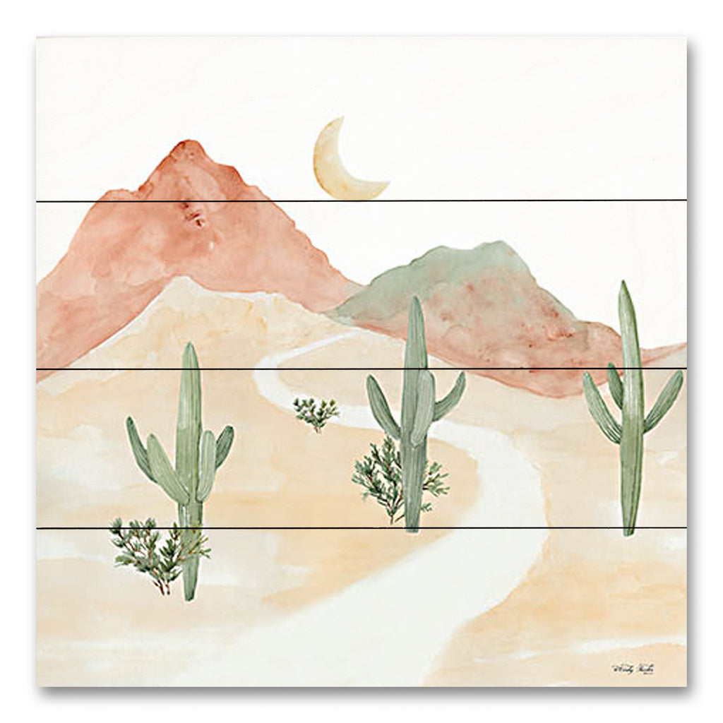 Cindy Jacobs CIN3146PAL - CIN3146PAL - Desert Moon I - 12x12 Abstract, Desert, Cactus, Mountains, Moon, Nature, Landscape from Penny Lane