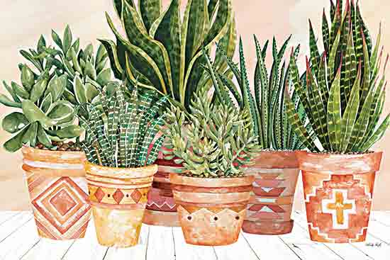 Cindy Jacobs CIN3149 - CIN3149 - Aztec Potted Plants - 18x12 Aztec Potted Plants, Cactus, Succulents, Southwestern, Still Life, Botanical from Penny Lane