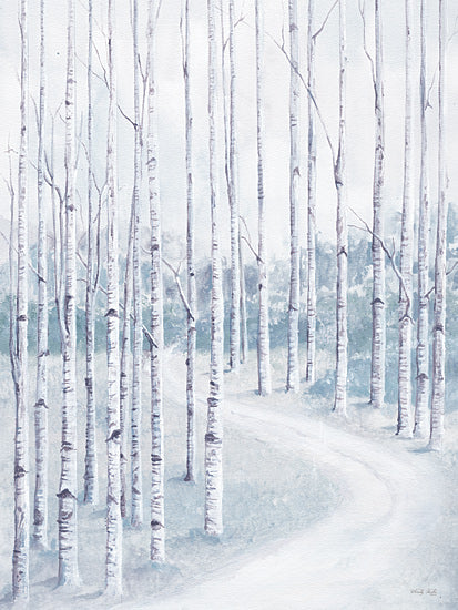 Cindy Jacobs CIN3197 - CIN3197 - Birch Forest - 12x16 Birch Trees, Forest, Path, Landscape, Blue & White from Penny Lane