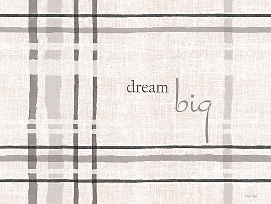 Cindy Jacobs CIN3211 - CIN3211 - Dream Big - 16x12 Dream Big, Motivational, Typography, Signs, Neutral Palette, Plaid from Penny Lane