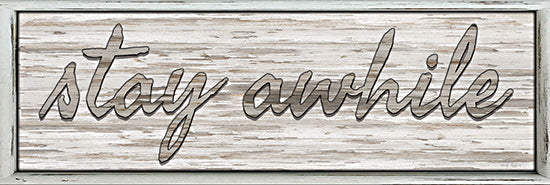 Cindy Jacobs CIN3212 - CIN3212 - Stay Awhile - 18x6 Stay Awhile, Wood Background, Typography, Signs, Family from Penny Lane