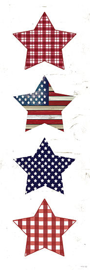 Cindy Jacobs CIN3223 - CIN3223 - Patriotic Stars - 6x18 Patriotic, Stars, American Flag, Red, White & Blue, Plaid, Patterns, Independence Day, Summer from Penny Lane