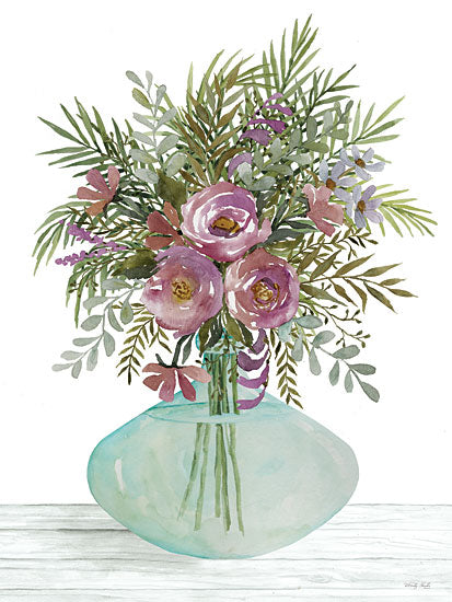 Cindy Jacobs CIN3245 - CIN3245 - Purple Blush Bouquet II - 12x16 Flowers, Purple Flowers, Greenery, Bouquet, Vase from Penny Lane