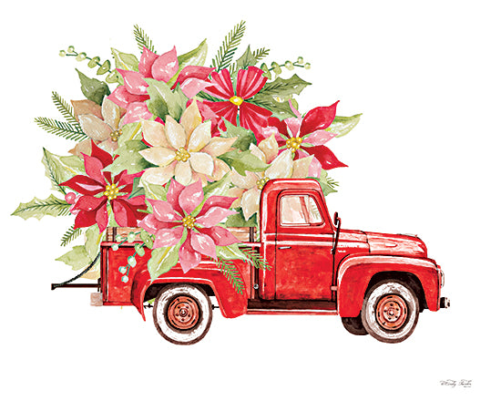 Cindy Jacobs CIN3291 - CIN3291 - Poinsettia Pickup - 16x12 Poinsettia Pickup, Poinsettias, Flowers, Truck, Red Truck, Whimsical, Christmas, Holidays from Penny Lane