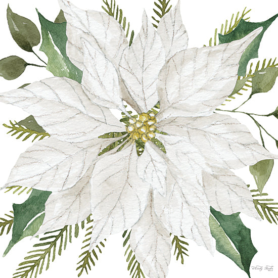 Cindy Jacobs CIN3310 - CIN3310 - White Poinsettia - 12x12 White Poinsettias, Poinsettia, Flowers, Christmas Flowers, White, Greenery, Christmas, Holidays from Penny Lane