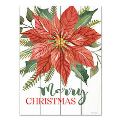 CIN3325PAL - Merry Christmas Poinsettia - 12x16