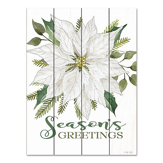 Cindy Jacobs CIN3326PAL - CIN3326PAL - Season's Greetings Poinsettia - 12x16 Season's Greetings, Christmas, Holidays, Flowers, Poinsettias, Greenery, Signs, Typography from Penny Lane