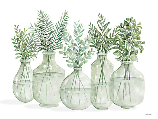 Cindy Jacobs CIN3349 - CIN3349 - Simply Sage I - 16x12 Herbs, Sage Green, Still Life, Glass Bottles, Greenery from Penny Lane