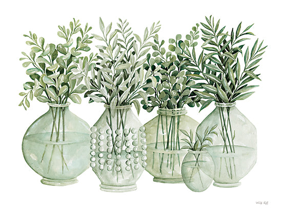 Cindy Jacobs CIN3350 - CIN3350 - Simply Sage II - 16x12 Sage, Still Life, Vases, Green, Greenery, Herbs from Penny Lane