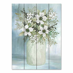 CIN3354PAL - White Blooms I   - 12x16