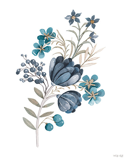 Cindy Jacobs CIN3395 - CIN3395 - Blue Botanical Mums - 12x16 Blue Mums, Mums, Flowers, Botanical, Blooms from Penny Lane