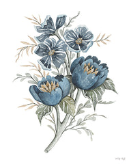 CIN3396 - Blue Botanical Peonies - 12x16