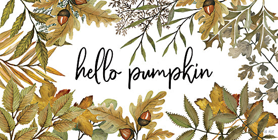 Cindy Jacobs CIN3402 - CIN3402 - Hello Pumpkin - 18x9 Hello Pumpkin, Leaves, Greenery, Acorns, Fall, Autumn, Nature, Typography, Signs from Penny Lane