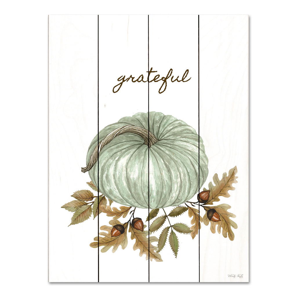 Cindy Jacobs CIN3405PAL - CIN3405PAL - Grateful Pumpkin - 12x16 Grateful, Pumpkin, Blue Pumpkin, Fall, Autumn, Leaves, Typography, Signs from Penny Lane