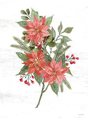 CIN3449 - Poinsettia Christmas Botanical - 12x16