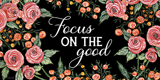 Cindy Jacobs CIN3460 - CIN3460 - Focus on the Good - 18x9 Flowers, Red Flowers, Focus on the Good, Motivational, Typography, Signs, Black Background, Spring from Penny Lane