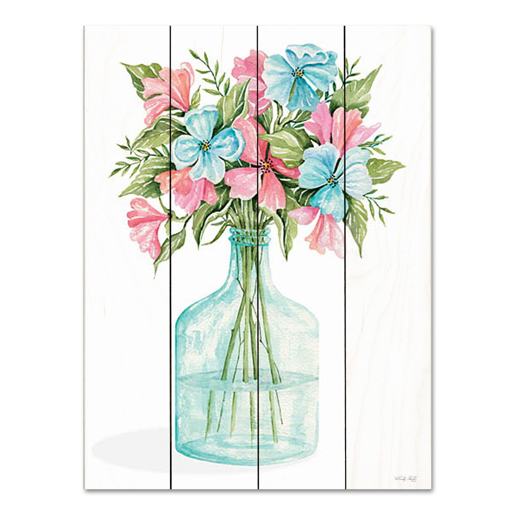 Cindy Jacobs CIN3462PAL - CIN3462PAL - Pretty Posies I - 12x16 Flowers, Bouquet, Pink and Blue Flowers, Vase, Spring, French Country from Penny Lane
