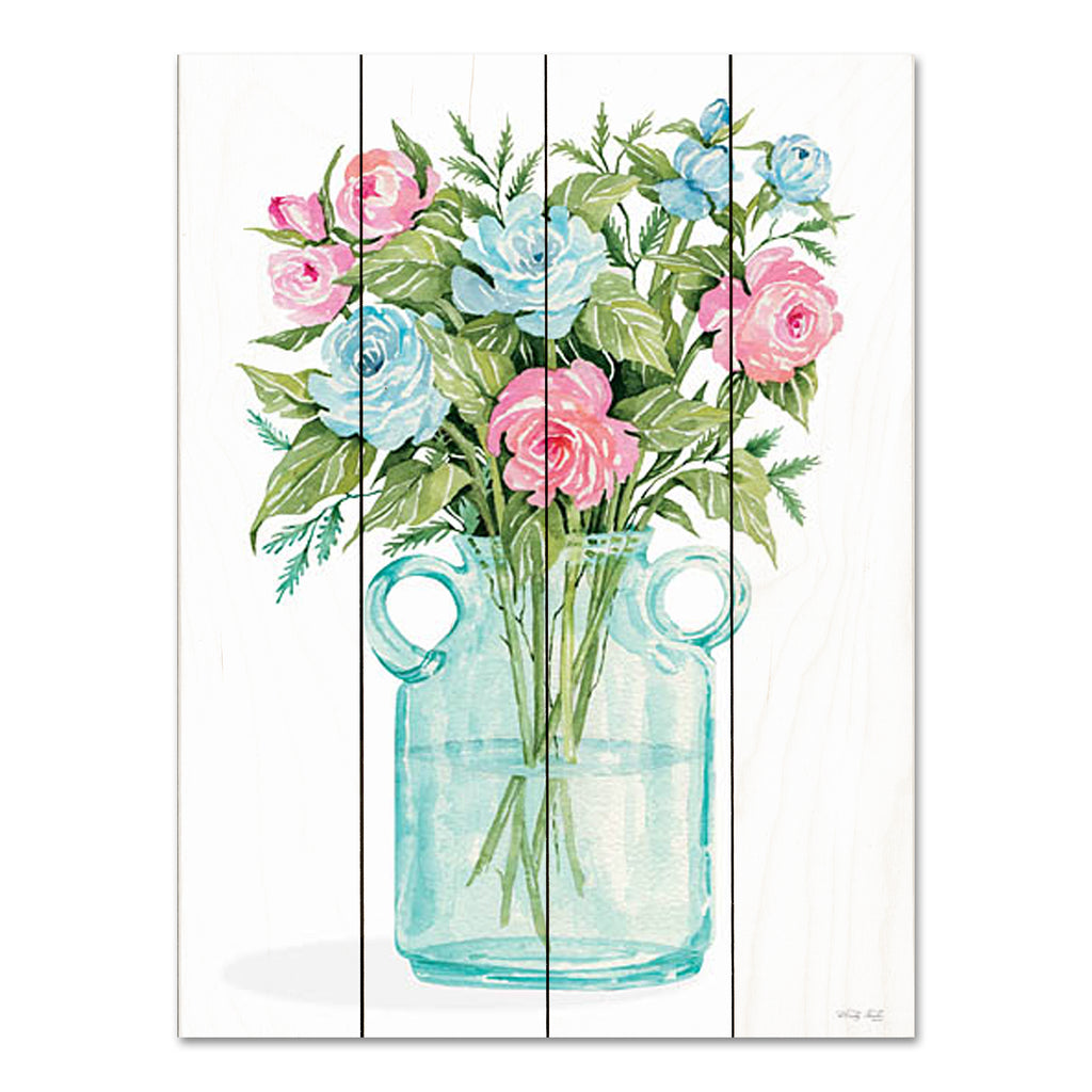 Cindy Jacobs CIN3463PAL - CIN3463PAL - Pretty Posies II - 12x16 Flowers, Bouquet, Pink and Blue Flowers, Vase, Spring, French Country from Penny Lane
