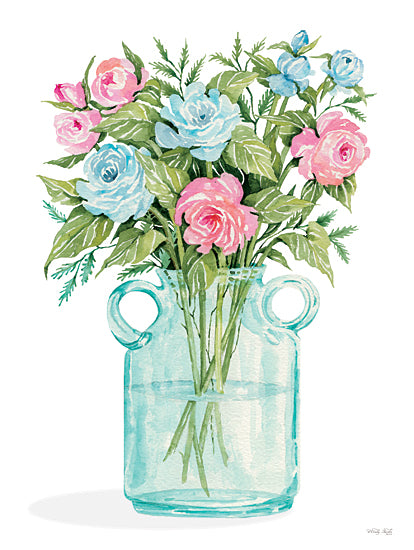 Cindy Jacobs CIN3463 - CIN3463 - Pretty Posies II - 12x16 Flowers, Bouquet, Pink and Blue Flowers, Vase, Spring, French Country from Penny Lane