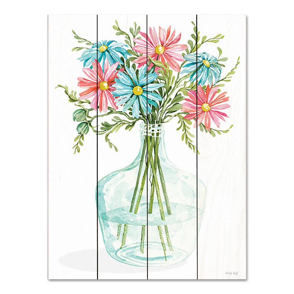 Cindy Jacobs CIN3464PAL - CIN3464PAL - Pretty Posies III - 12x16 Flowers, Bouquet, Pink and Blue Flowers, Vase, Spring, French Country from Penny Lane